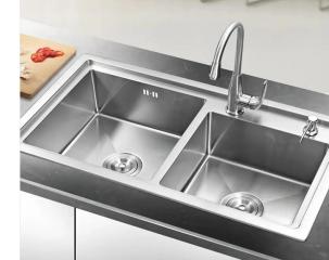 Stainless Stael Double Bowl sink: Groot kapasiteit, maklik om te hanteer met washingbeeds