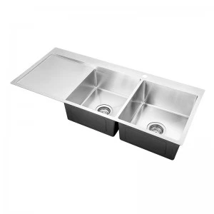 Geen omgekeerbare dubbel Bowl Kitchen sink met Faucet Hole en Drainbord aan die linker kante