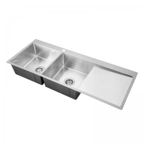 Geen omgekeerde dubbele Bowl-kootsink met Faucet Hole en Drainbord aan Regs