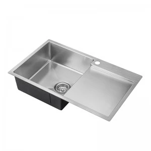 Spesiale ontwerp met Faucet Hole Stainless Steel Single Bowl Drainboard Kitchen Sink