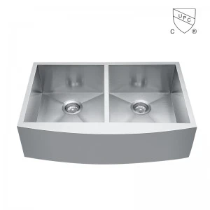 33Inch 16 Gauge Double Bowl 5050 Stainless Farmhouse sink