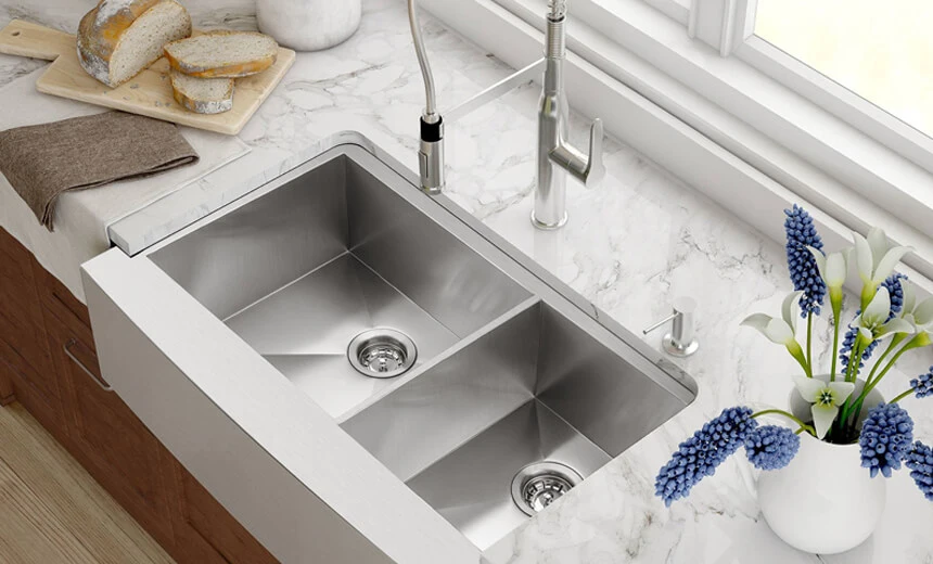 stainless steel apron farmhouse sink