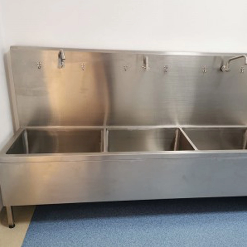 3 Compartment Stainless Steel Bar Sink met 3 Bowl-Underbar Basin-Faucet gat ingesluit (Restaurant, Kombuis)