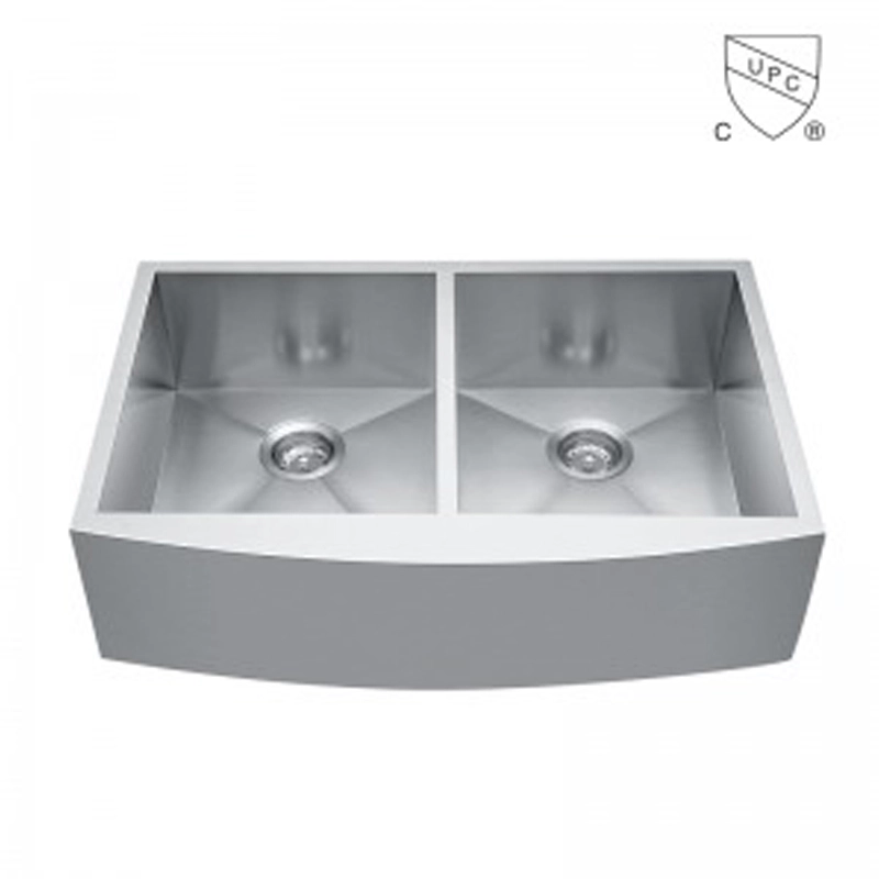 33 Duim 16 Gauge Double Bowl 5050 Stainless Farmhouse sink