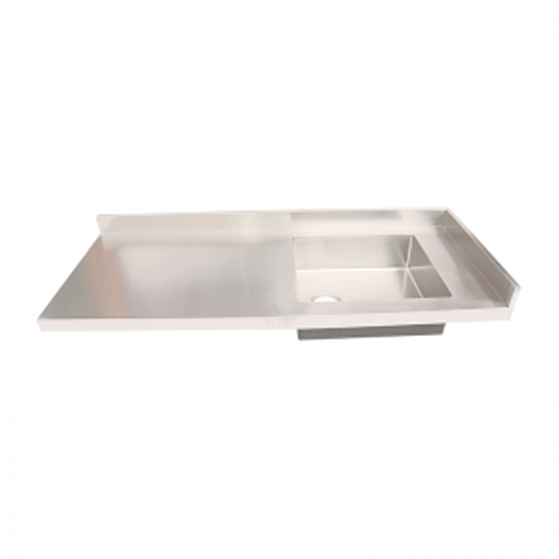 Stainless Stael 1200 mm 47 Inch Single Bowl Commercial Kitchen Sink met Links Drainboard kan 4 duim tot 12 duim diep wees